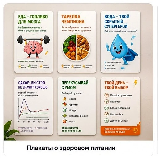 Плакаты о здоровом питании
