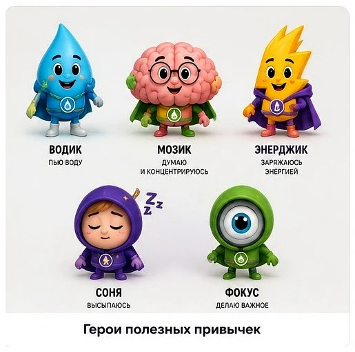 Герои полезных привычек